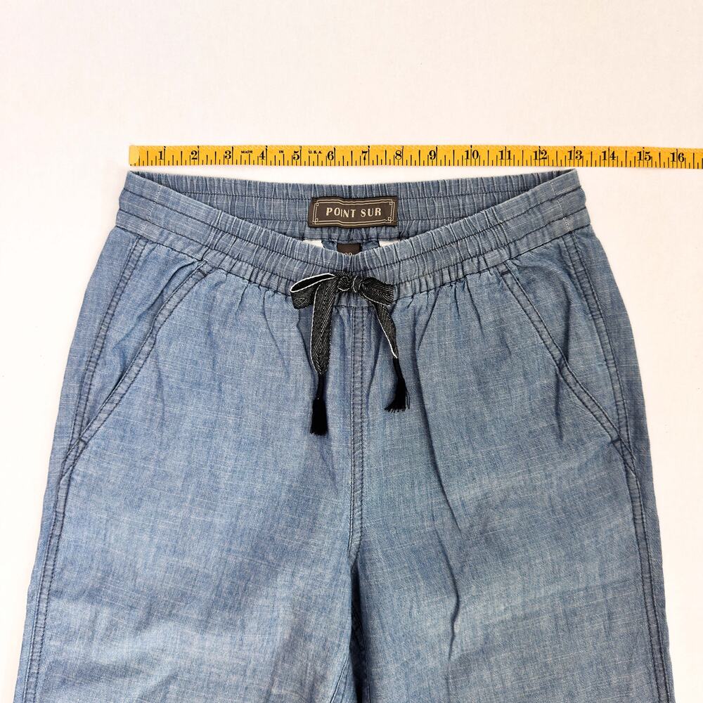 J.Crew Point Sur Women's Pants Size 00 | Linen Blue Ankle Cinched - Picture 4 of 6